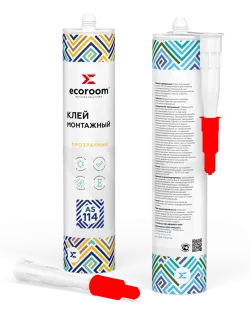 Клей Ecoroom монтажный, прозрачный AS-114, 310 мл